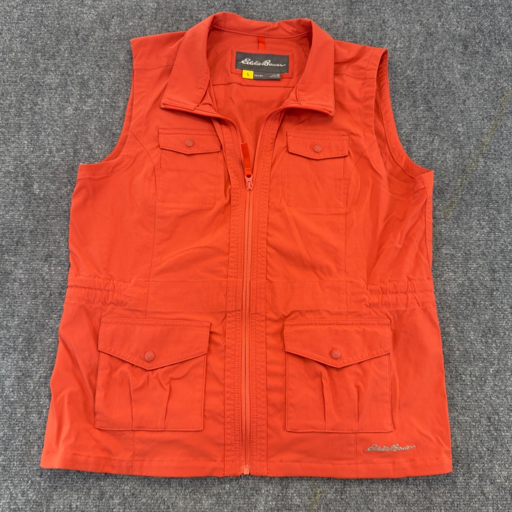 Eddie Bauer Travex Utility Hiking Vest Orange Size XL
